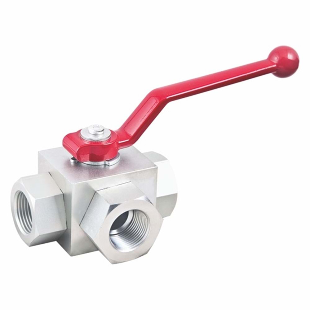 FERRO T TİPİ HİDROLİK ÜÇ YOLLU KÜRESEL VANA 1/2