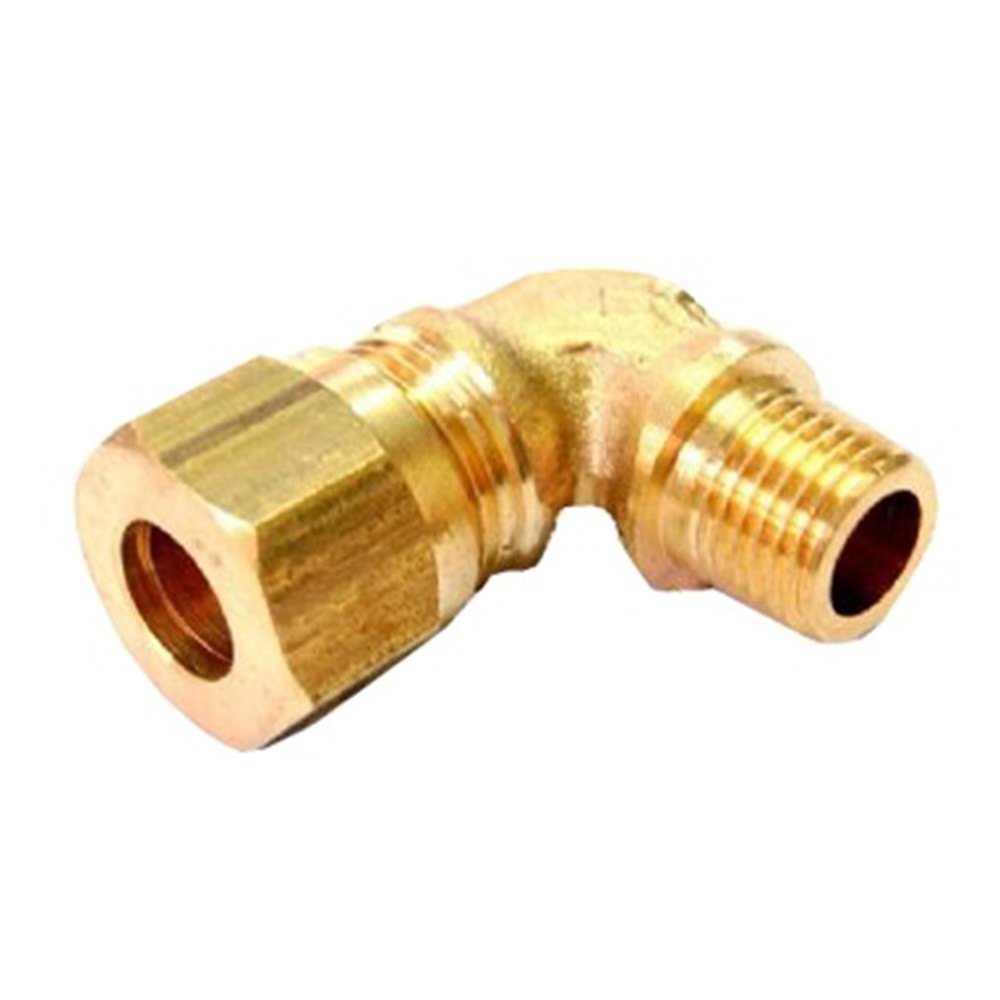 SARI TEK YÜZÜKLÜ DİRSEK 3/8 - 12 MM