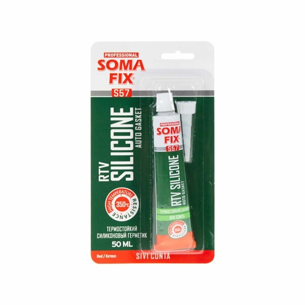 SOMAFİX RTV TÜP SİLİKON SIVI CONTA KIRMIZI 50 ML 70 GR