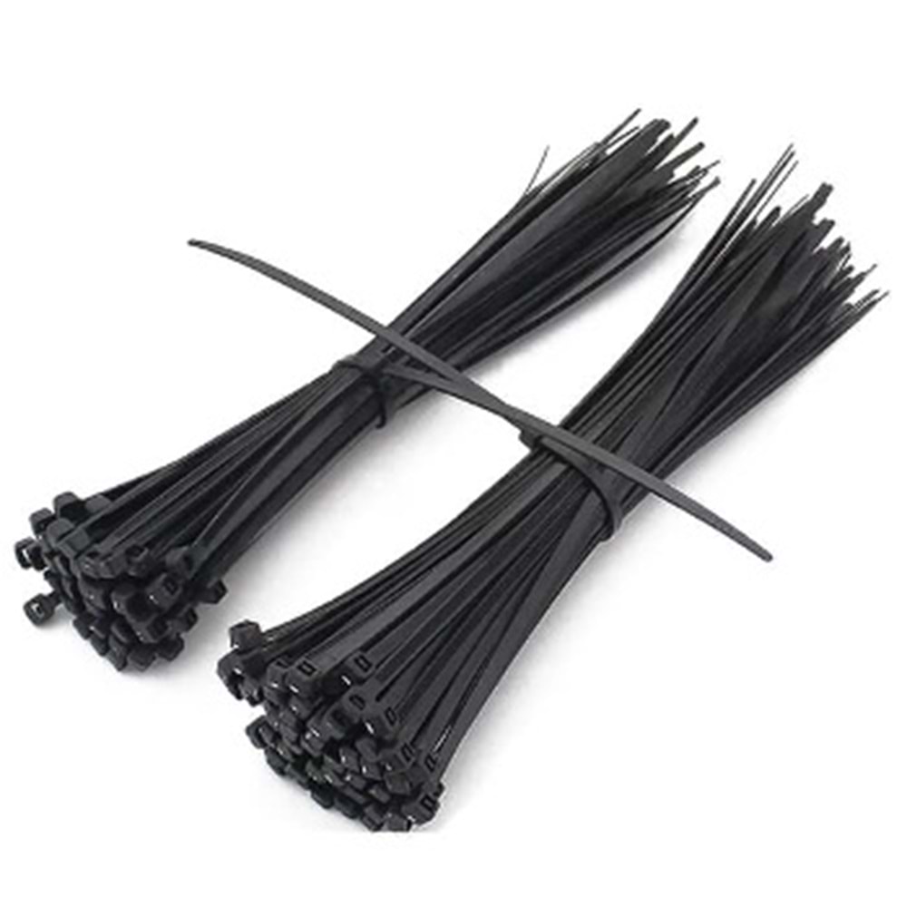 40 CM 4X8 KABLO BAĞI SİYAH NUMERO UNO (100 ADET)