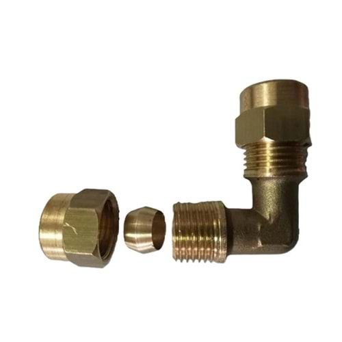 SARI ÇİFT YÜZÜKLÜ DİRSEK 6X6 MM
