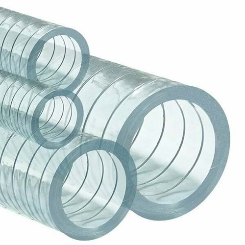 ÇELİK TELLİ SPİRAL ŞEFFAF HORTUM 16 MM 5/8