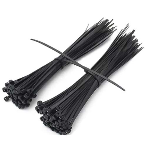 30 CM 4X8 KABLO BAĞI SİYAH NUMERO UNO (100 ADET)