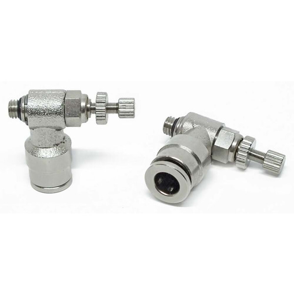 METAL HIZ AYAR DİRSEK RAKOR 1/4 - 6 MM